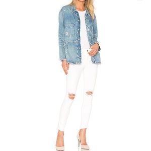 DL1961 Margaux Instasculpt Ankle Skinny Ripped White Jeans